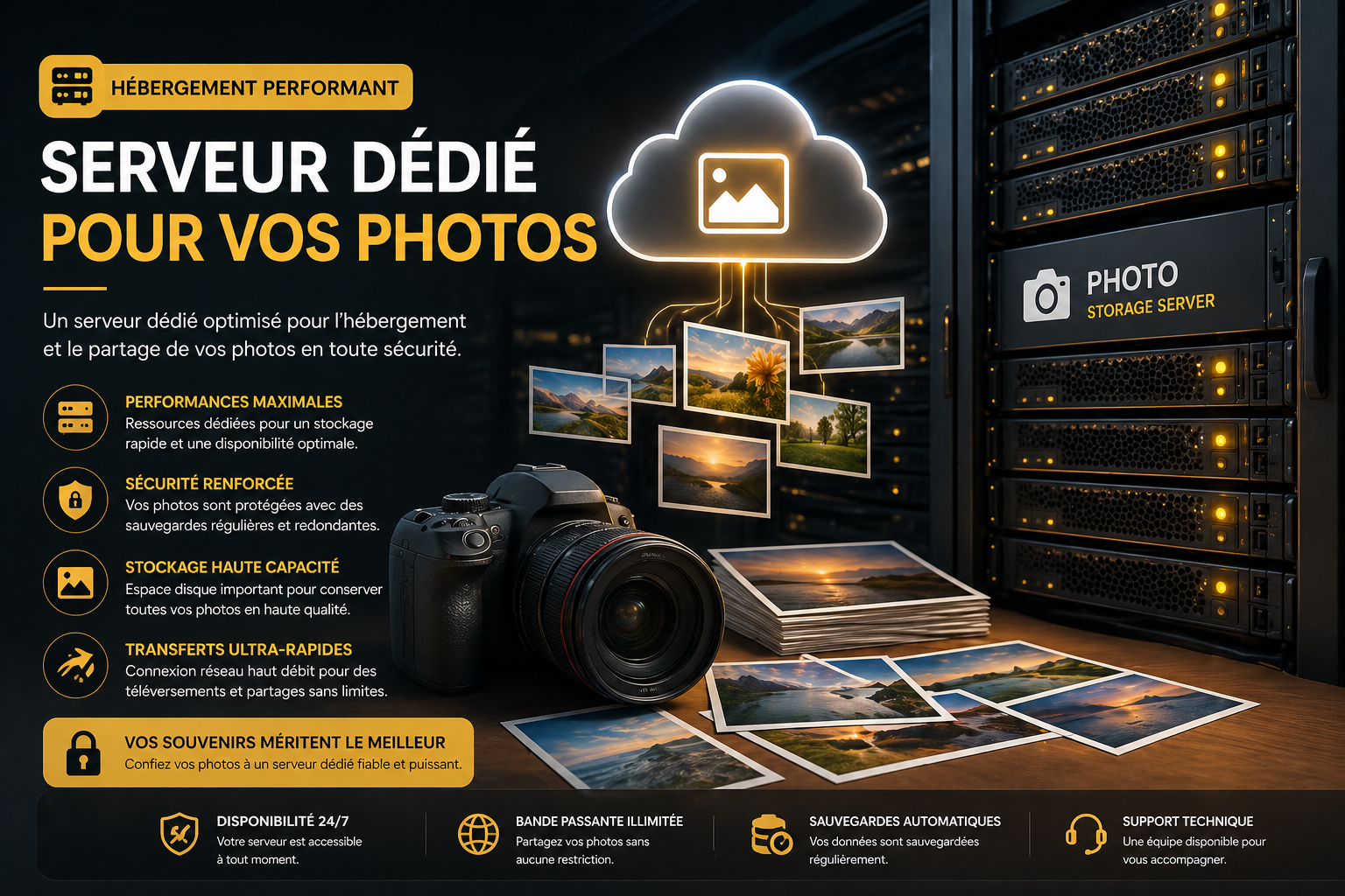 Serveur dédié d'hébergement de photos